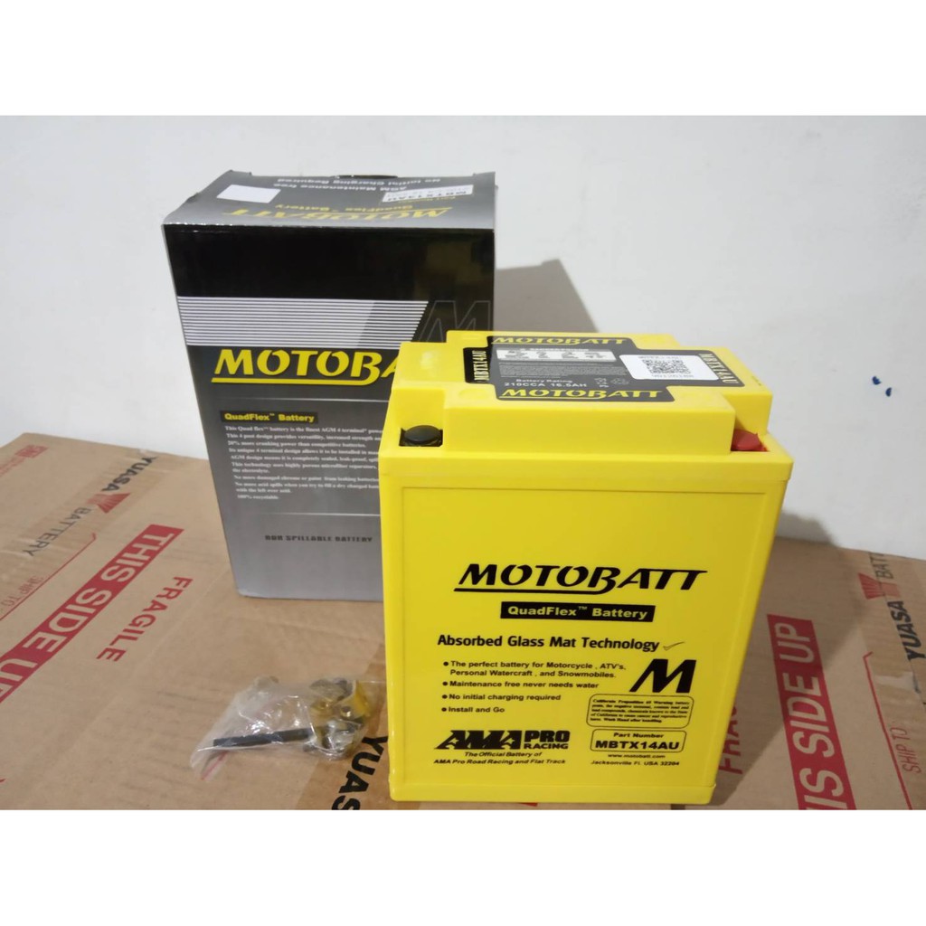 Aki Motor MBTX14AU Motobatt Quadflex