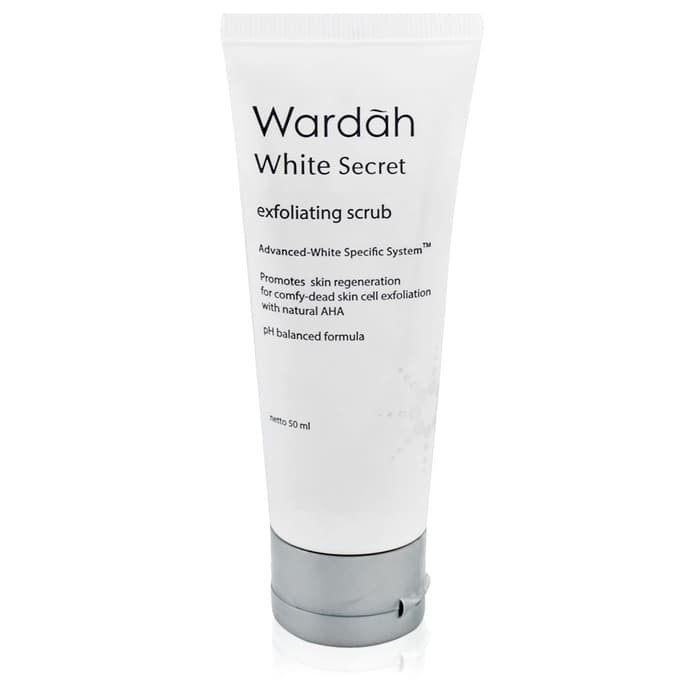 PRODUK PILIHAN WARDAH WHITE SECRET EXFOLIATING SCRUB 50 ML / Gel Scrub Wajah Berkualitas
