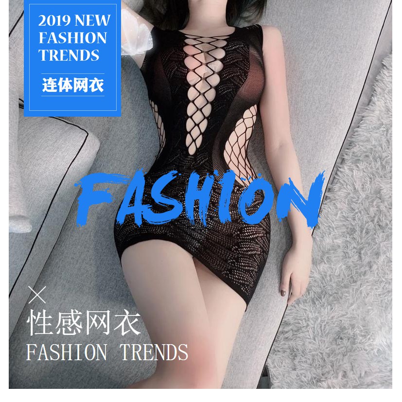 LI-53 stretch fishnet body stocking sexy lingerie baju tidur wanita seksi