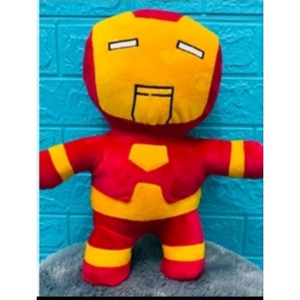 Boneka Super Hero Batman Superman Spiderman Iron Man Captain A Tinggi 35cm Berlabel SNI