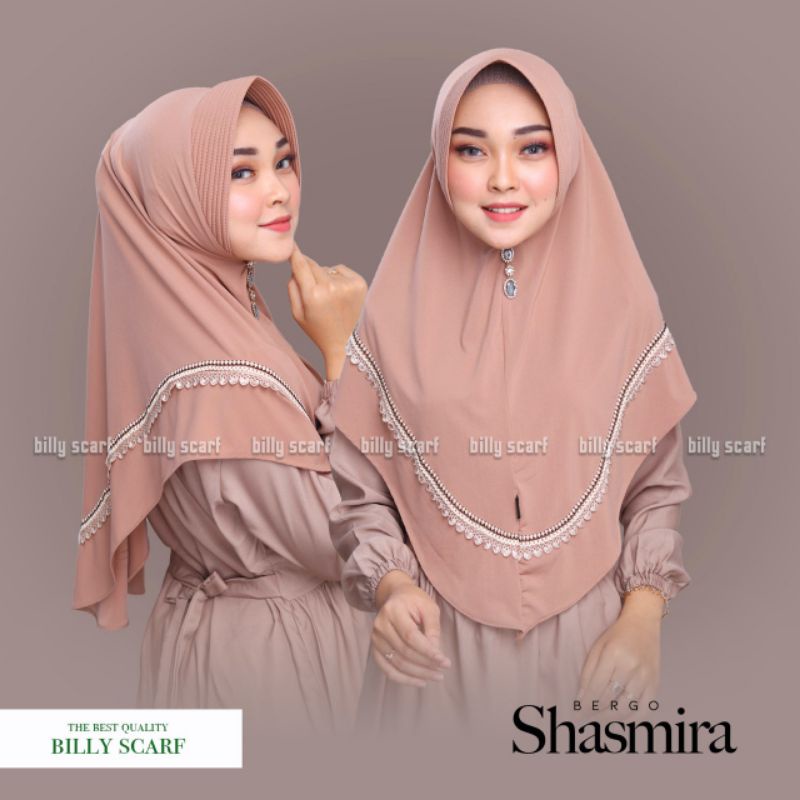 Jilbab Khimar Instan Simpel Shasmira Ori Billy Scraft