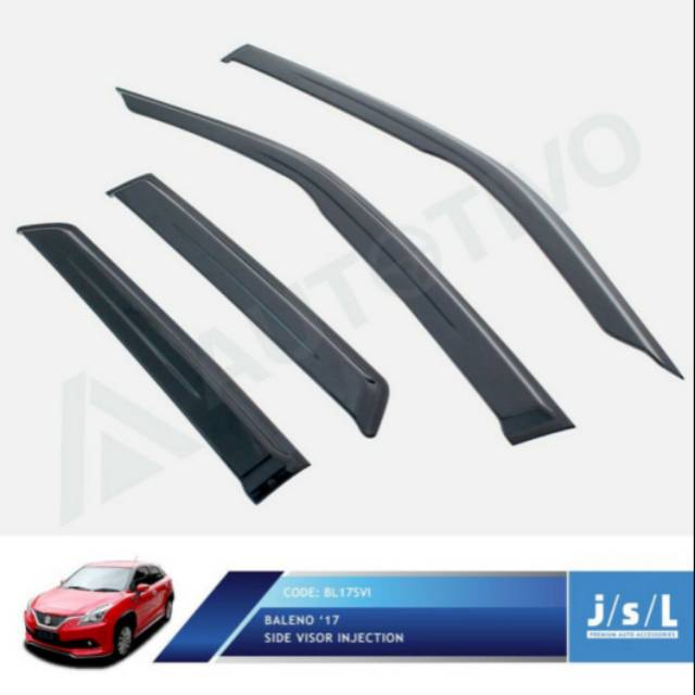 Talang air mobil Baleno Hactback/ side visor injection jsl