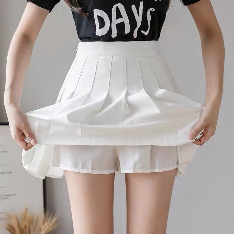 WINGALERY Rok Pendek Wanita Mini Skirt Korea Tennis Skirt With Inner 4051