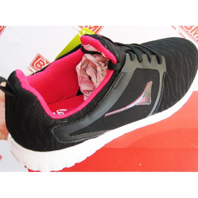 NEW ARDILES SHOPIE - SEPATU WANITA SANTAI KERJA RUNNING - HITAM/MERAH FUSH FREE ONGKIR