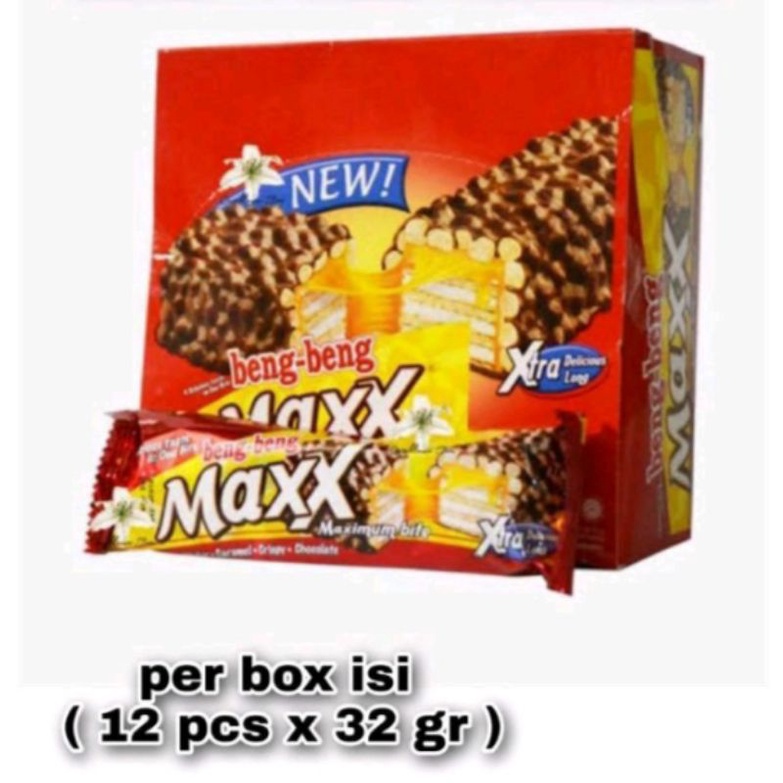 

Beng Beng Maxx wafer coklat cruncy 1 box isi 12 pcs