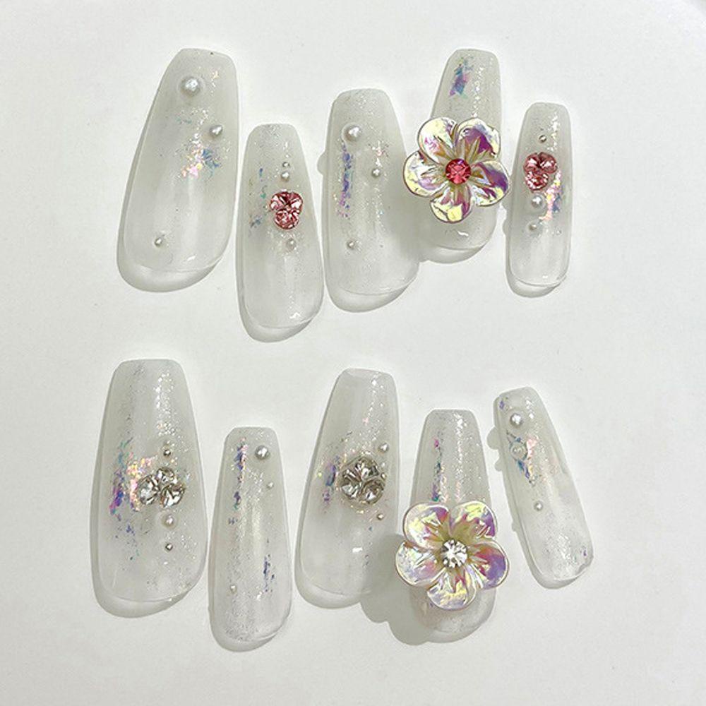 Mxbeauty Bunga Nail Art Dekorasi Manis Lima Kelopak Bunga Fashion DIY Hiasan Kuku 3D Perhiasan Kuku