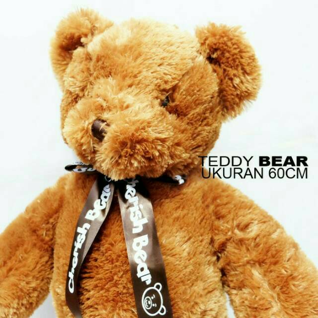 Boneka teddy bear brown pita bahan lembut 60cm