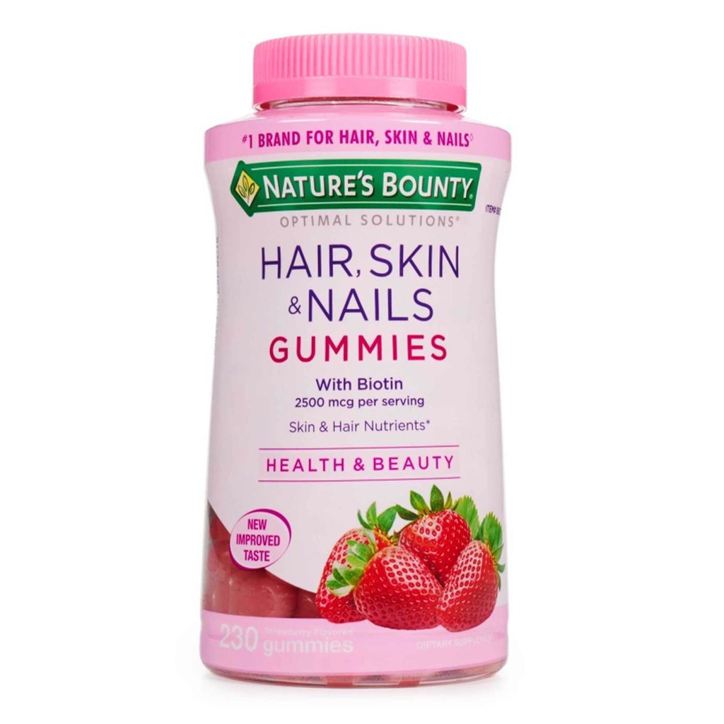 Natures Bounty Hair Skin & Nails with Biotin 2500 mcg 230 Gummies