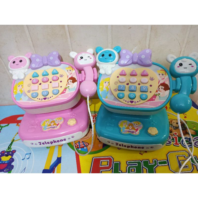 Mainan anak Telepon Telphone telephone kelinci bunyi