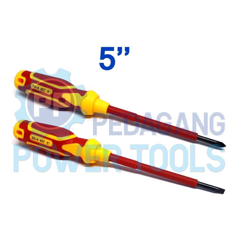 PAKET 2 SET ATS 5 INCH OBENG LISTRIK PLUS MINUS ELECTRIC SCREWDRIVER