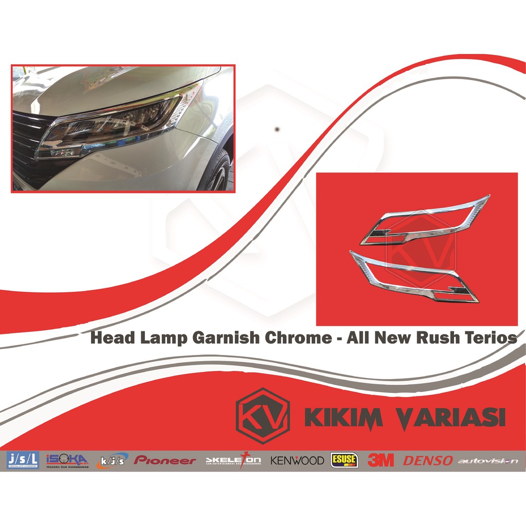 Garnish Lampu Depan All New Rush Terios 2018