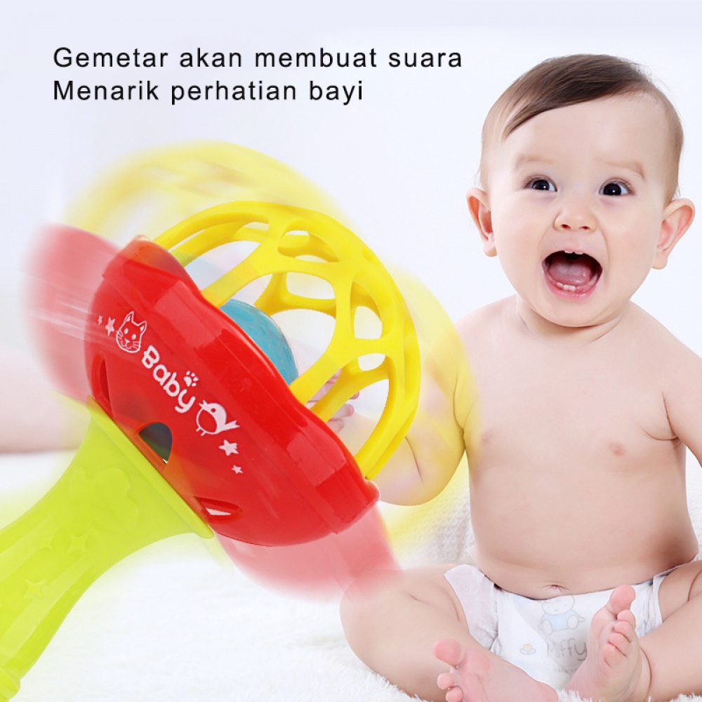 JCHO mainan tangan bayi bunyi/baby hand rattle toy stick baby rattle toys  bpa free