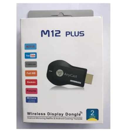 M12 PLUS ANYCAST Hdmi Dongle Wireless / WiFi Display mirroring layar hp / laptop / proyektor / tv