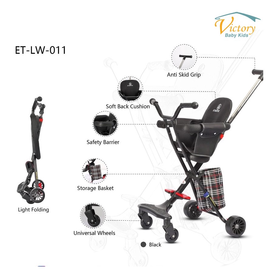 Stroler Exotic LW-011 Kursi Dorong Anak Keranjang Jok