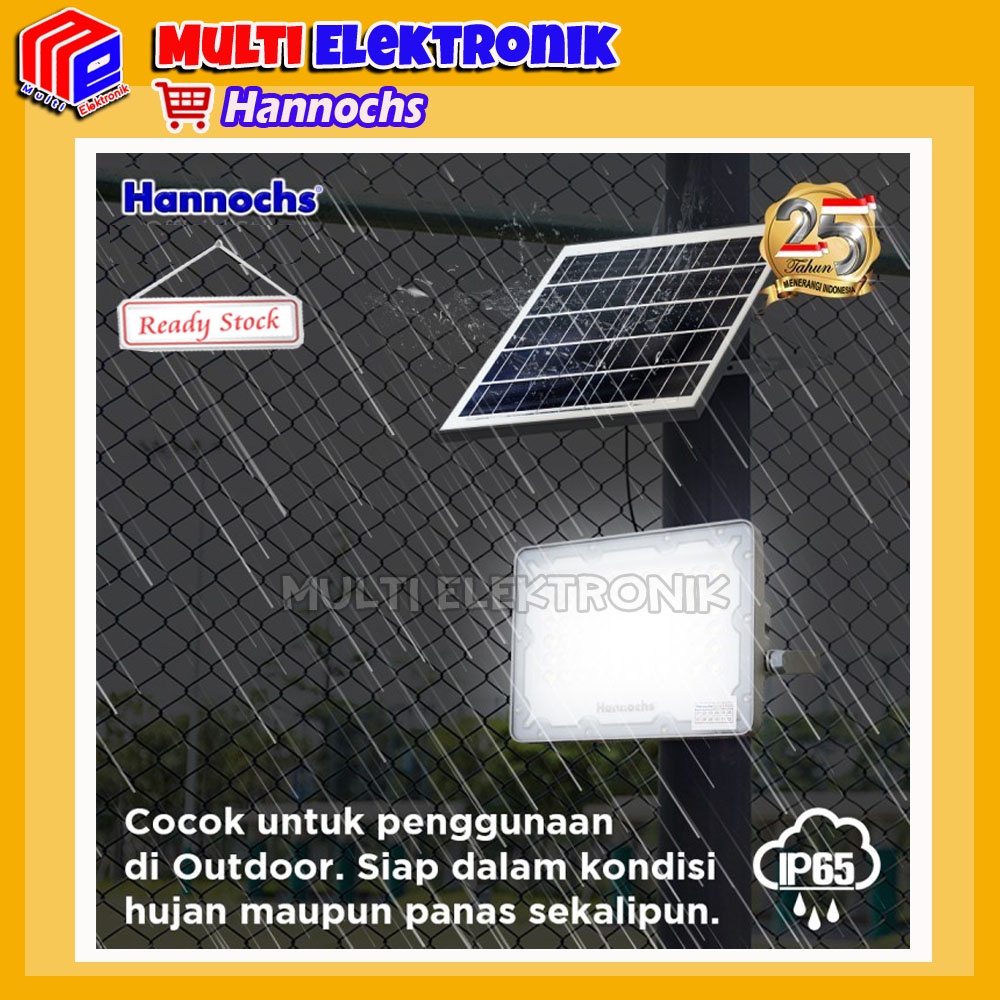 Hannochs LED Sorot Floodlight Solar Cell Panel Surya