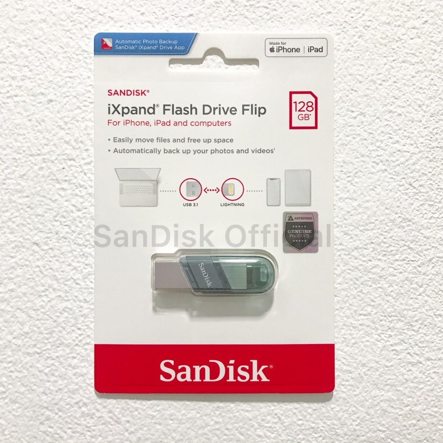 Flashdisk OTG 128GB Sandisk Dual USB Drive 3.0 OTG to Iphone USB