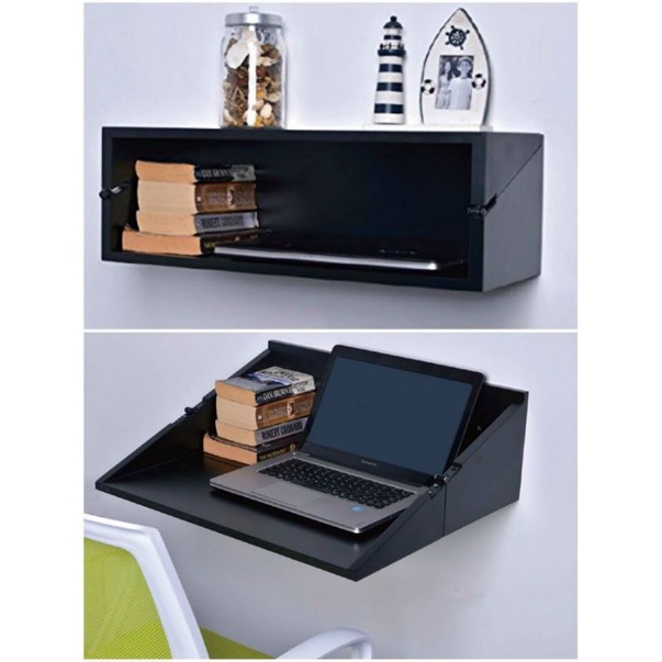 Meja lipat dinding rak meja serbaguna