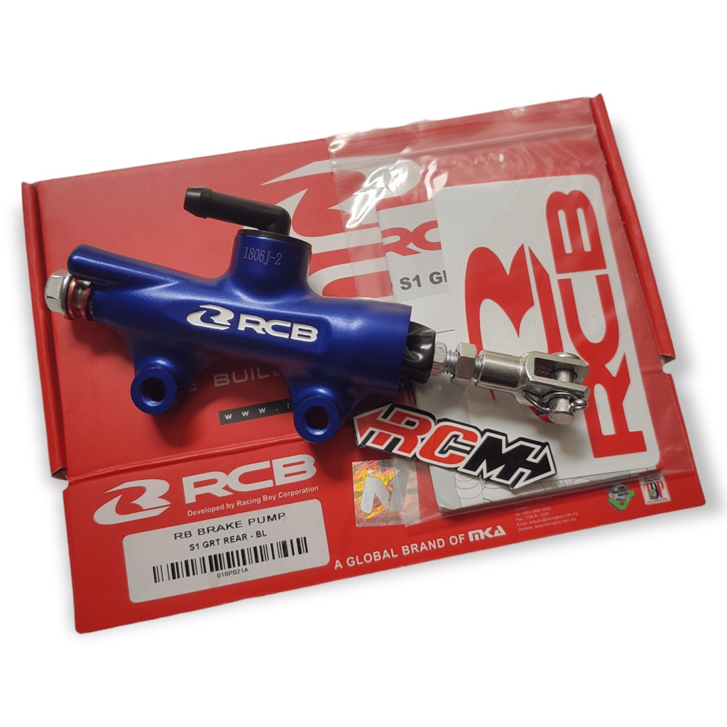 MASTER REM REAR BRAKE PUMP S1 GRT 14MM 14 MM BELAKANG BLK BLKG WARNA EMAS PERAK MERAH BIRU GOLD SILVER RED BLUE UNTUK SEMUA ALL MOTOR UNIVERSAL ORI ORIGINAL RCBB RCB RACING BOY RACINGBOY ASLI