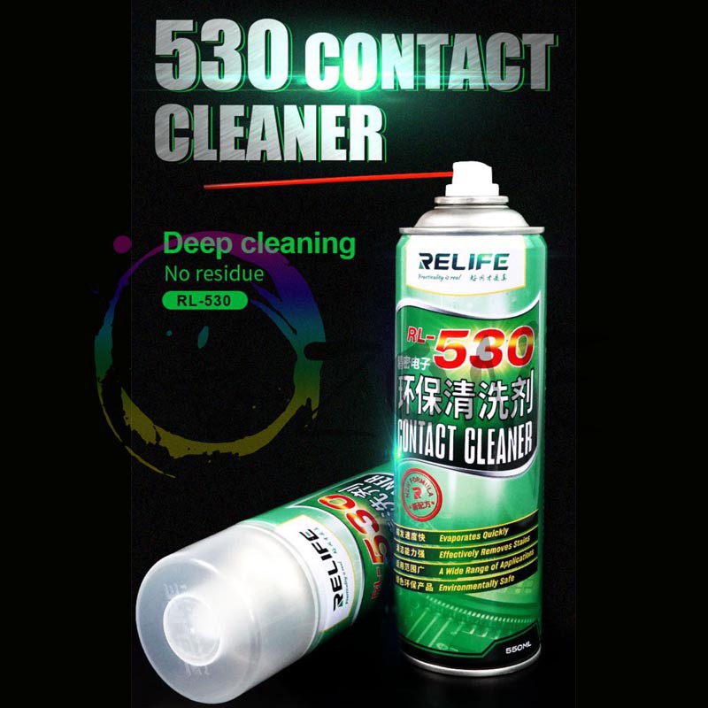 CONTACT CLEANER RELIFE RL-530 550ML CAIRAN PEMBERSIH KACA LCD DAN PCB