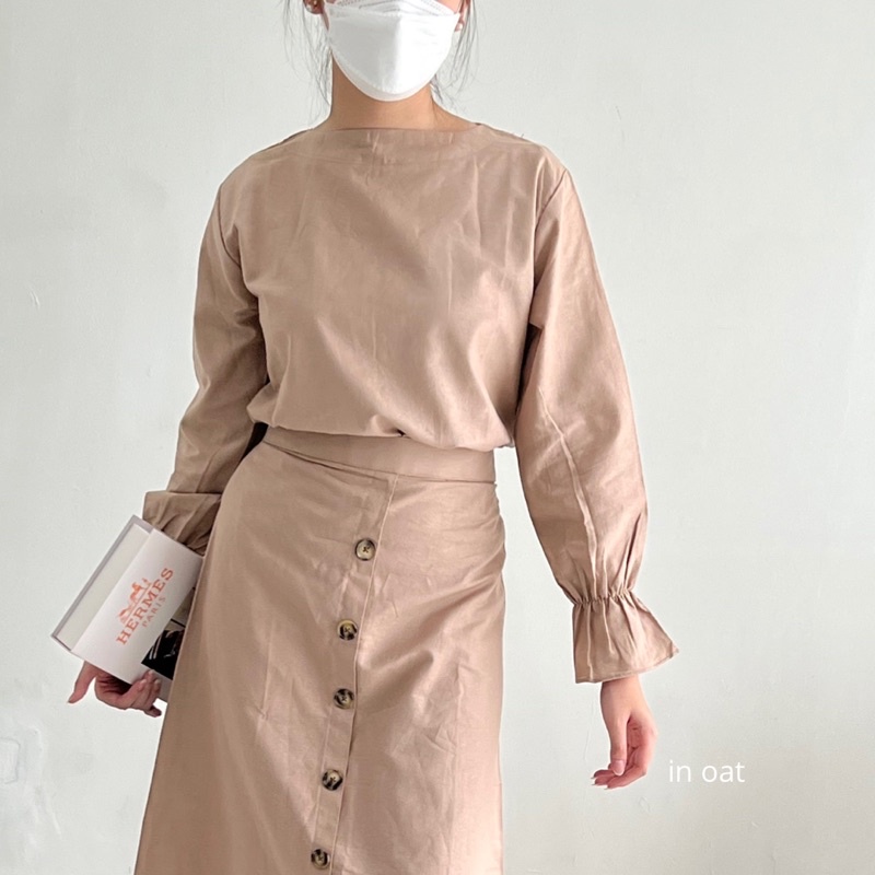 PORONAKA - TAKI Longsleeve Atasan Blouse Linen