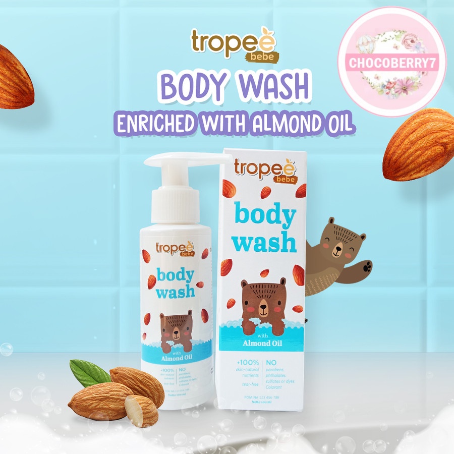 Tropee Bebe Body Wash / 2 in 1 Shampoo &amp; Body Wash 100 mL Sampo Sabun Bayi Anak