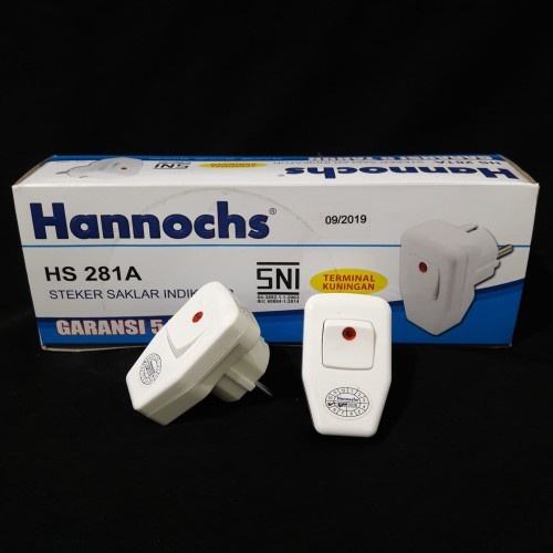 HANNOCHS HS 281A Steker Saklar Switch Lampu Indikator Listrik Jantan