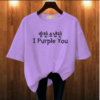 Baju Kaos Korean Style I Purple You