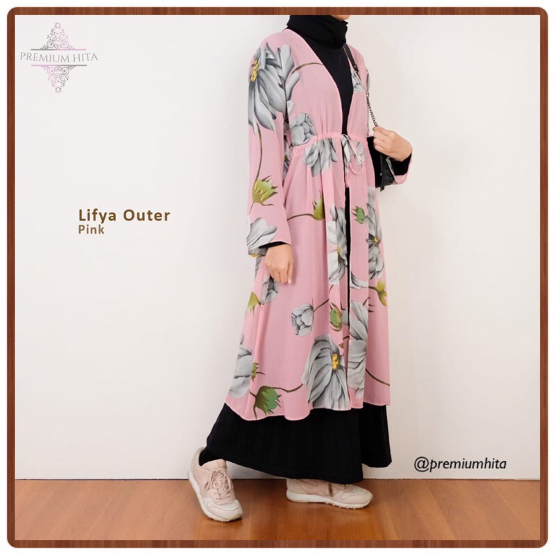 Lifya Outer - Outer Panjang Wanita Motif Kekinian