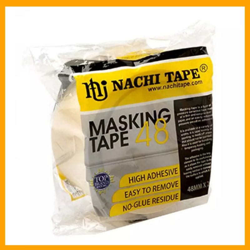 

Masking Tape Nachi Lakban Kertas 2 inch (48mm ) x 20 Yard