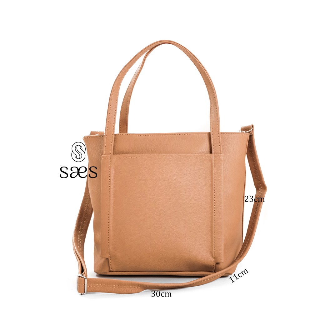 Saes Tas Tote Wanita Magnolia mini Hand Bag Sling Bag Brown Murah saes store 002