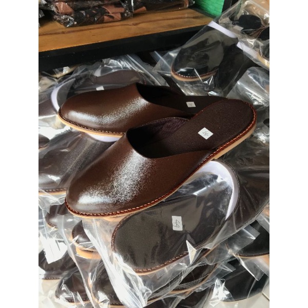 sandal slop kulit,pria