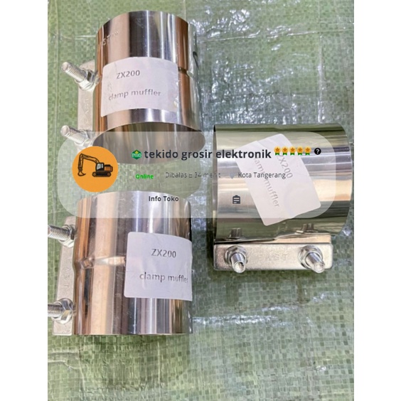 KLEM KNALPOT ex200 zx200 clamp muffler ex200 zx200
