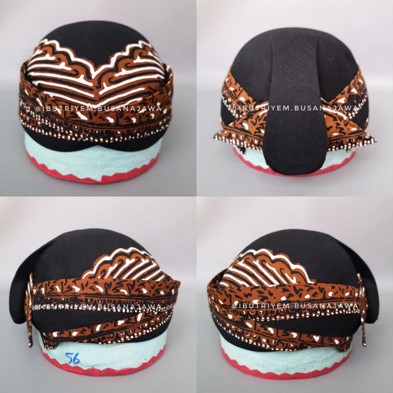 Blangkon Solo Kasatriyan Alusan Latar ireng