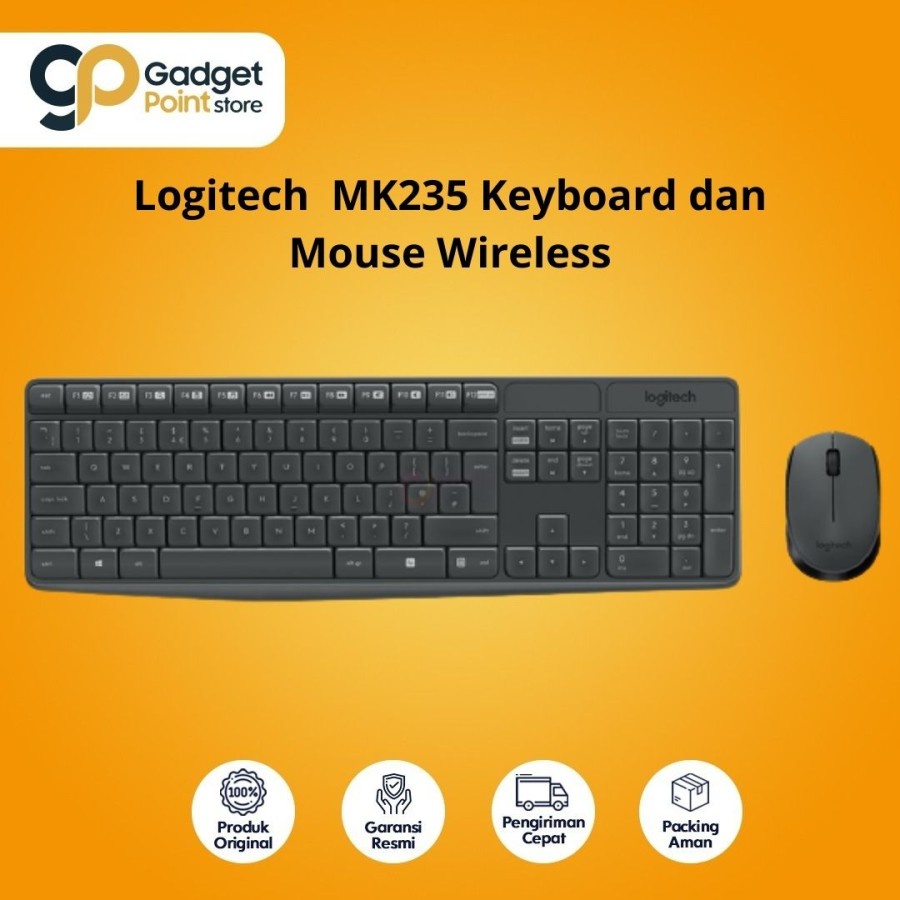 Mouse Keyboard Wireless Logitech MK235 - Garansi Resmi 3 Tahun