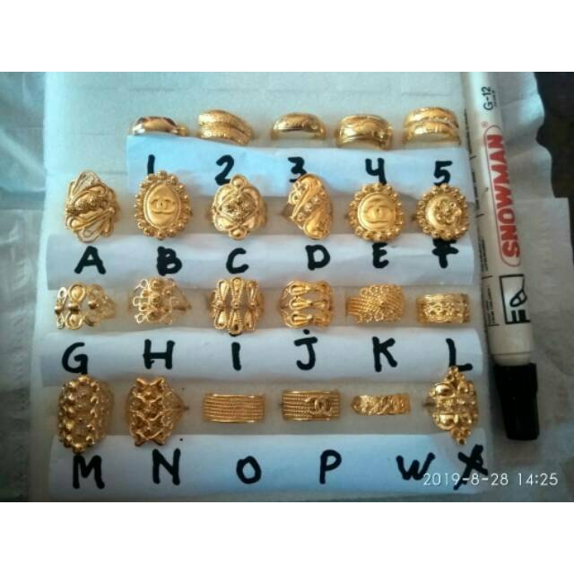 Replika cincin emas 24k