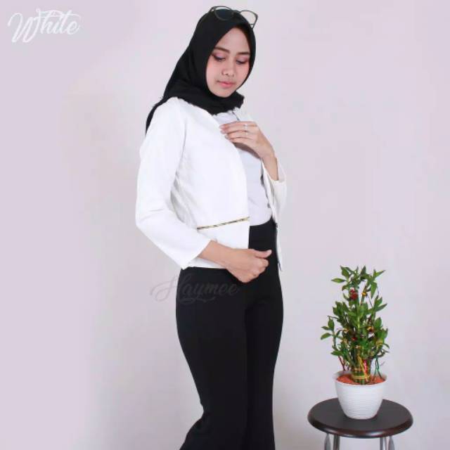 Side zipper office blazer (blazer zipper)