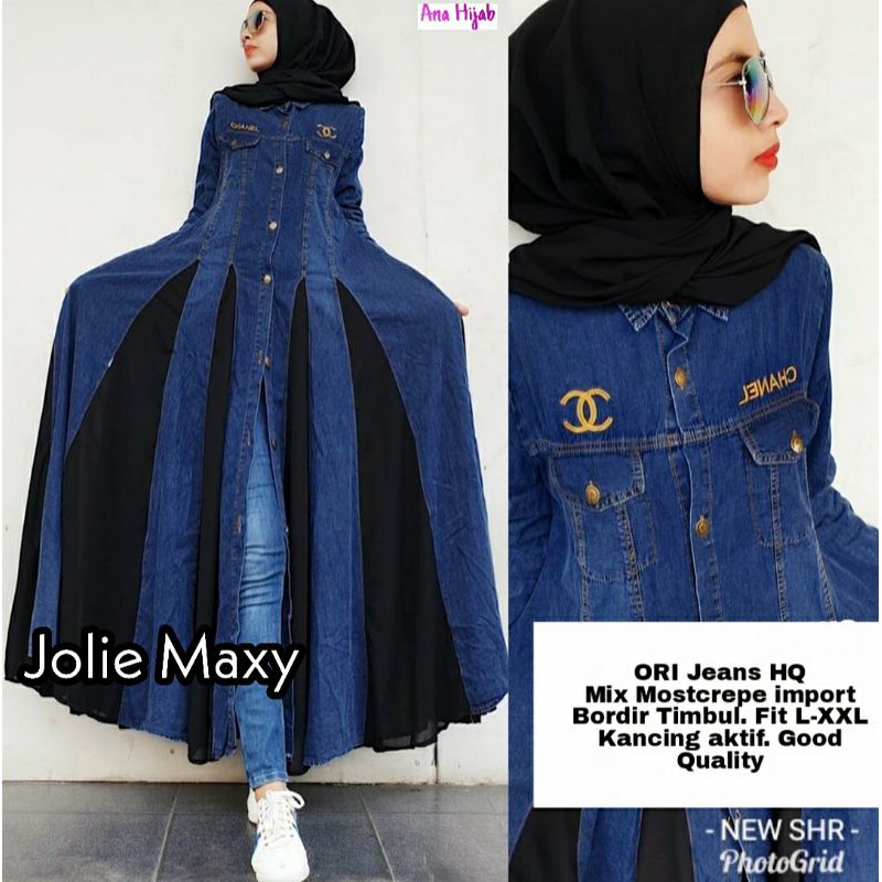 Jolie Maxy_Matt Ori Jeans HIgh Quality mix Moscrepe Import Bordir Timbul