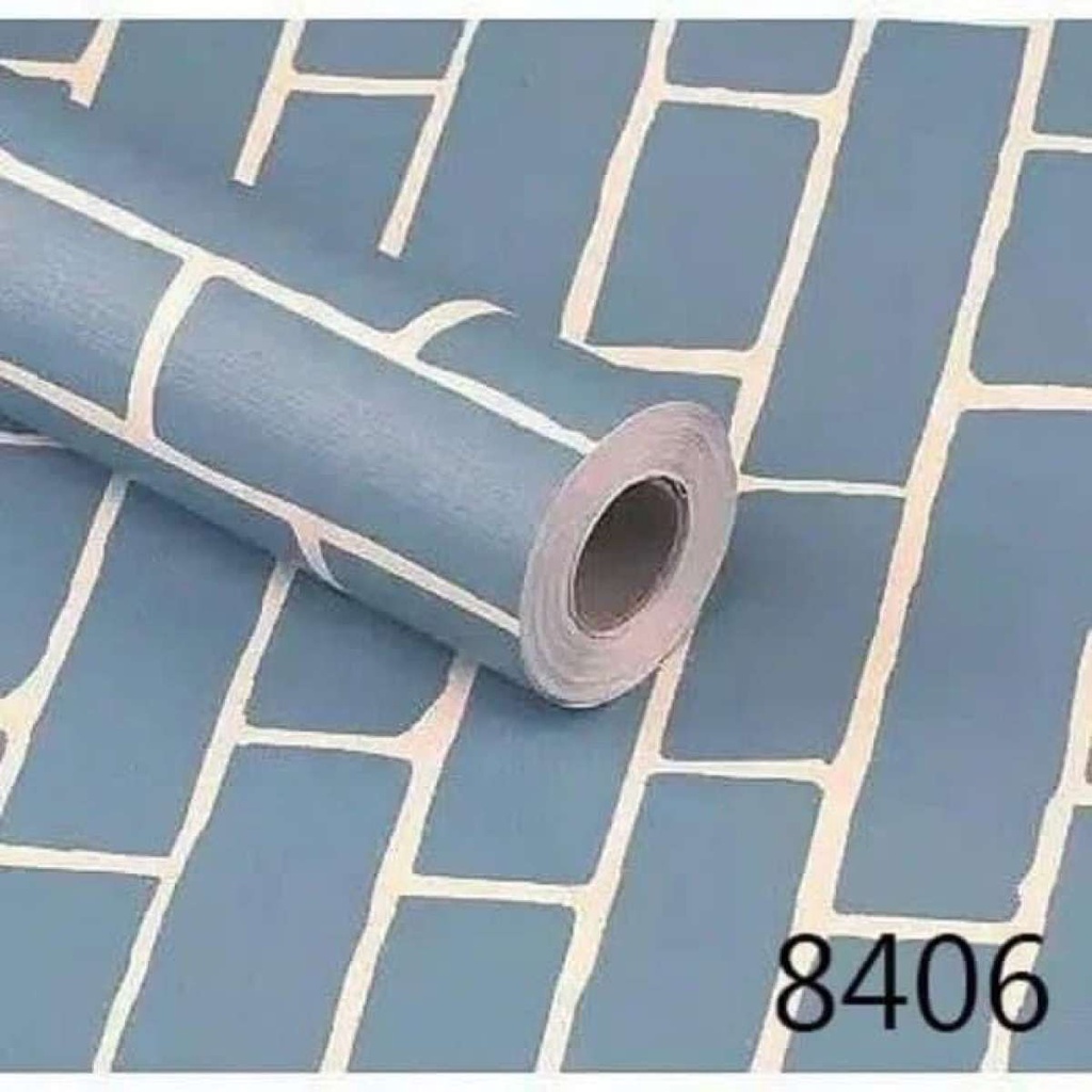 ( BAYAR DITEMPAT ) PROMO TERMURAH PAKET 5ROLL WALLPAPER STIKER DINDING RUANG TAMU STIKER DINDING KODE GH PREMIUM HIGH QUALITY MOTIF BATA 3D MODERN BEST SELLER ( BUY 4 GET 1 FREE ) GH114