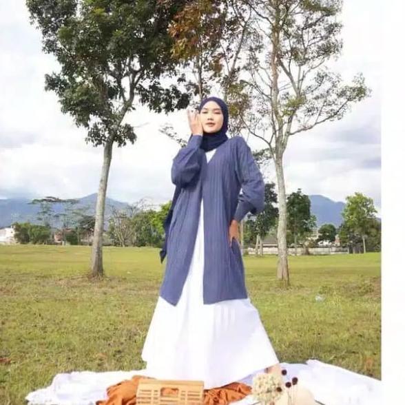 Hjp09 BUBBLE LONG CARDY / Cardigan Wanita Rajut Halus / Keisha Long Cardy  Premium / Rajut Wanita Tangan Balon / Long Cardi / Kardigan Rajut Terbaru .,..,.,,,,.,