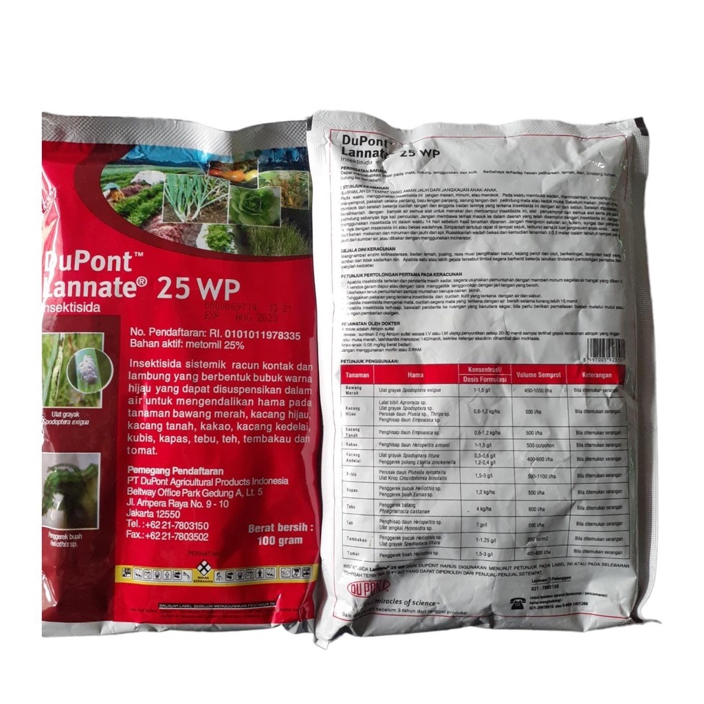 Insektisida Dupont Lanate 25 WP 100 Gram 100% Original