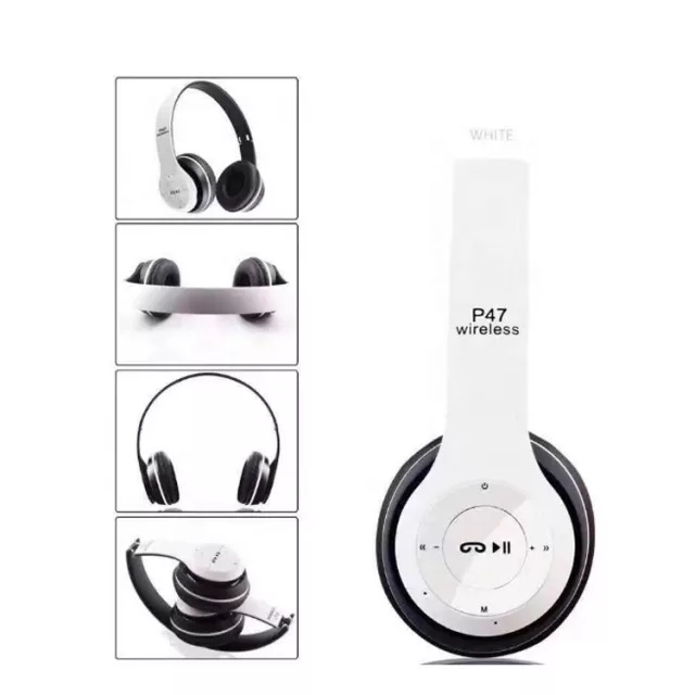 Headphone Bluetooth P47 Wireless Portable Bluetooth Headset Bass Earphone Audio Gaming Music