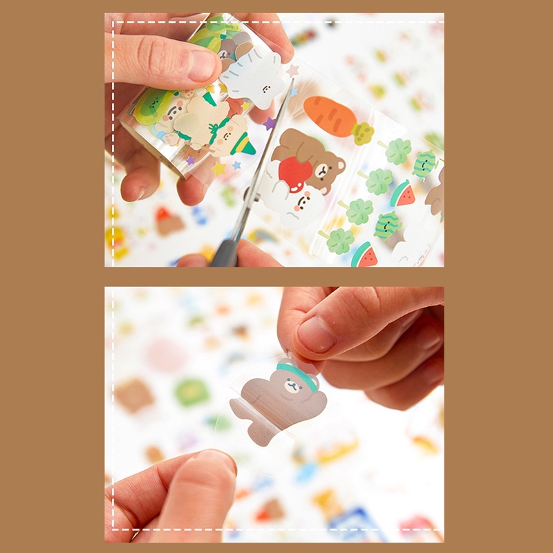 Etori Animal Family Roll Deco Stickers