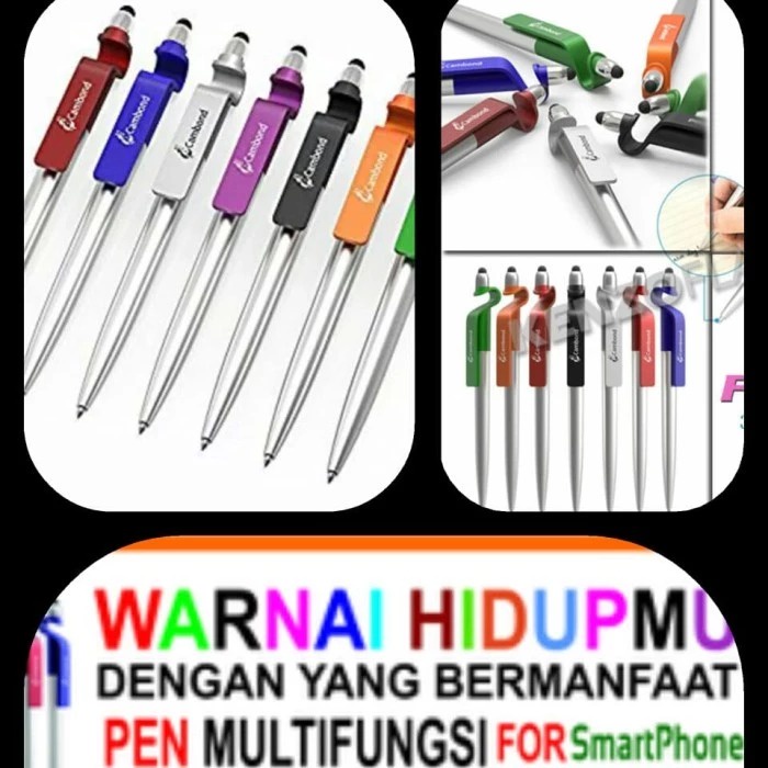 

Pen Sablon Souvenir Stylus 3 in1( Cetak Logo Promosi)