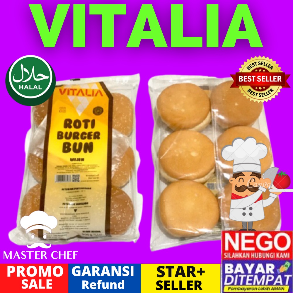 

ROTI BURGER VITALIA ISI 6 BESAR JUMBO MURAH KUE CEMILAN KELUARGA HEMAT FROZEN FOOD MAKANAN BEKU ANAK