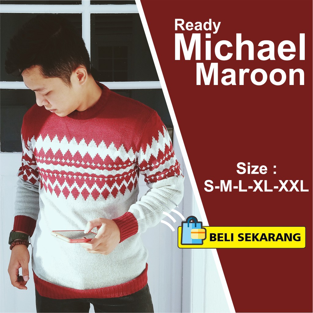 Sweater rajut pria micahel oversize - Bfas bandung fashion
