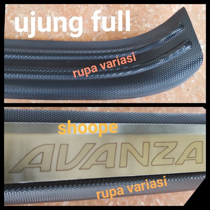 sill plate sealplate silplate PINTU belakang BAGASI toyota avanza lama 2004 sampai 2011 2005 2006 2007 2008 2009 2010 tipe  e g s new vvti VVT-i hitam plastik abs