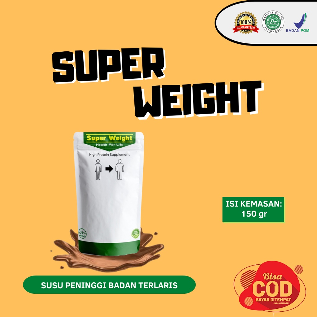 

SUSU PENGGEMUK BADAN PENAMBAH BERAT BADAN PENYERAP NUTRISI MAKANAN PENAMBAH NAFSU MAKAN AMPUH DENGAN PROTEIN TINGGI SUPER WEIGHT