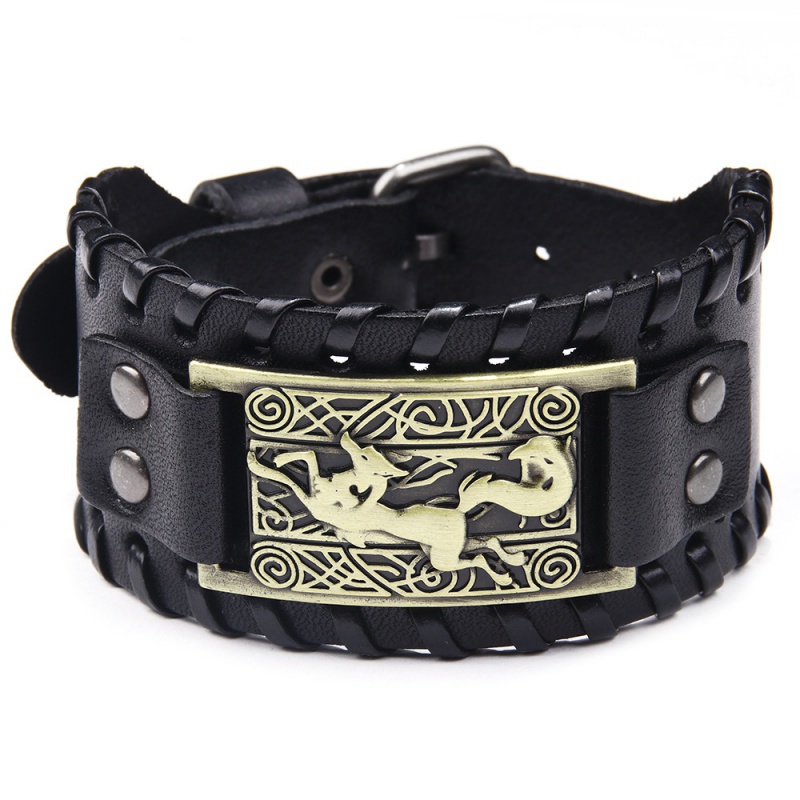 Nordic Viking Fashion Pria Retro Fox Amulet Gelang / Aksesoris Perhiasan