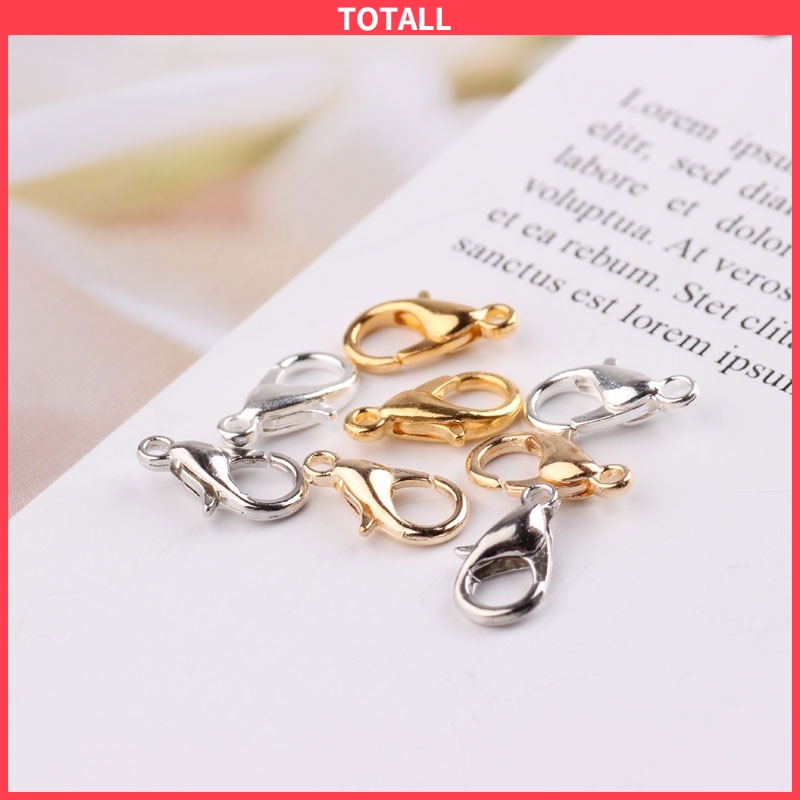 [✅READY STOCK] 10 Pcs/Set Gesper Lobster Stainless Steel Diy Kalung Gelang Kait Rantai Konektor PembuatanA one  Penjualan Panas Mode