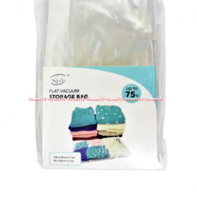 Kris Flat Vacuum Storage Bag Plastic Bags For Travelling Untuk Press Kantong Plastik Vakum Penghemat Ruang Koper BeningTransparan Transparant Krisbow